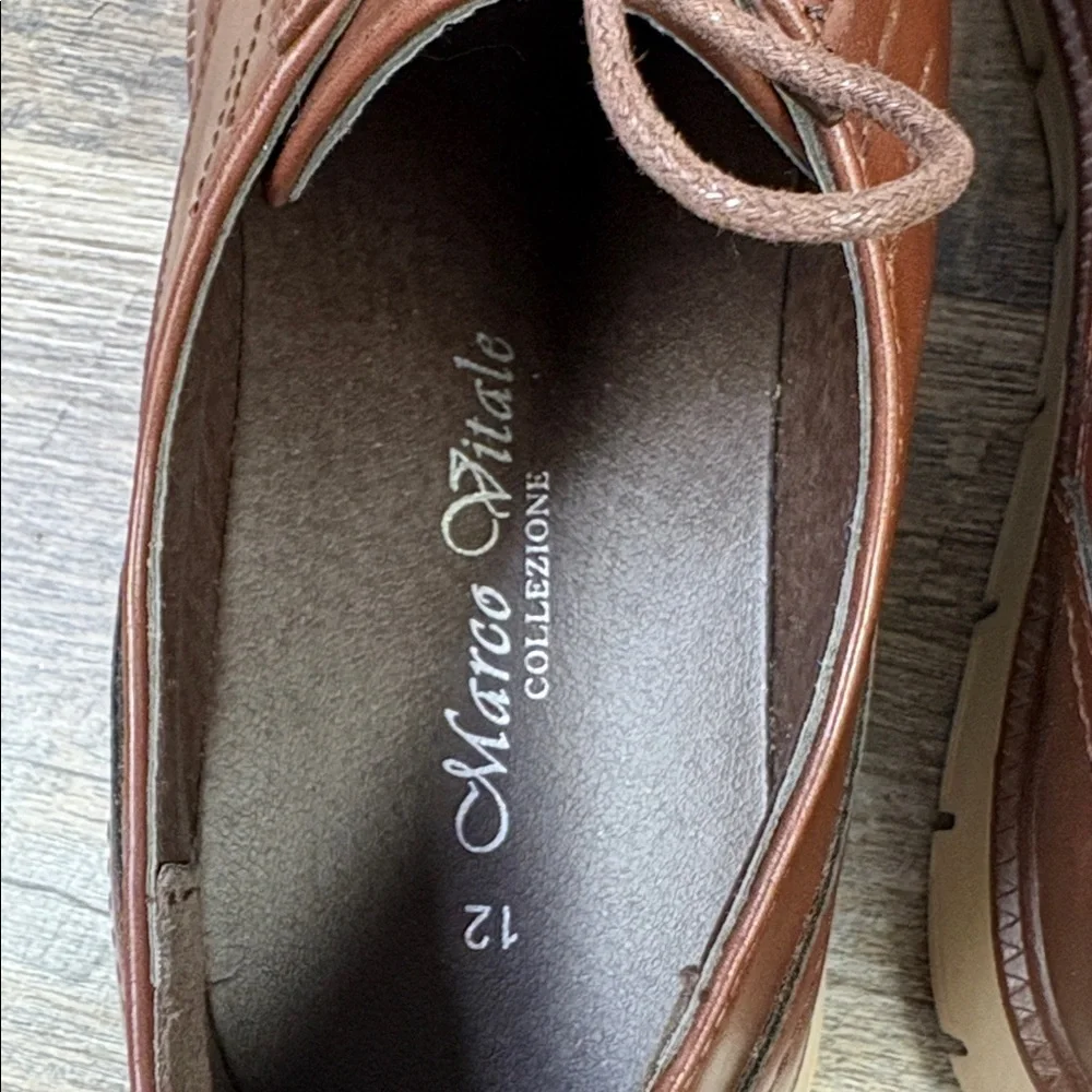 👞 Marco Vitale Collezione Men’s Brown Leather Dress Shoes – Size 12